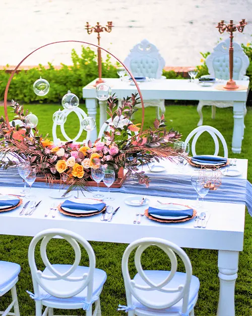 Banquet Tables 5 turned leg banquet table